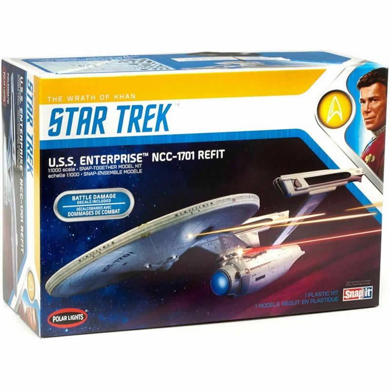 PLL974 USS Enterprise NCC-1701 Refit 1/1000 Scale Plastic Model Kit Po ...