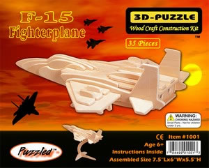 PUZ1001 F-15 Fighter 3D Wooden Puzzle by Puzzled Inc Main Image