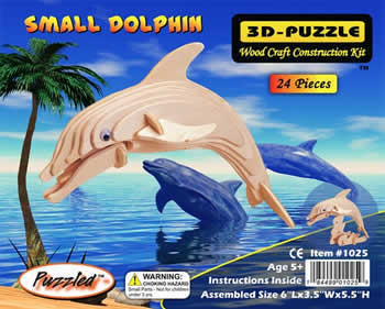 PUZ1025 Small Dolphin 3D Puzzle by Puzzled Inc Main Image