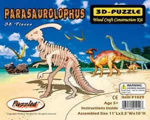 PUZ1029 Little Parasaurolophus 3D Wooden Puzzle by Puzzled Inc Main Image