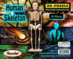 PUZ1101 Human Skeleton 3D Wooden Puzzle by Puzzled Inc Main Image