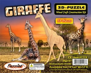 PUZ1113 Giraffe 3D Wooden Puzzle by Puzzled Inc Main Image
