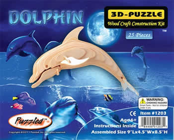 PUZ1203 Bottle Nose Dolphin Large 3D Puzzle by Puzzled Inc Main Image