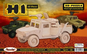 PUZ1206 H1 LR Hummer 3D Wooden Puzzle by Puzzled Inc Main Image
