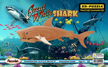 PUZ1222 Great White Shark 3D Puzzle by Puzzled Inc Main Image