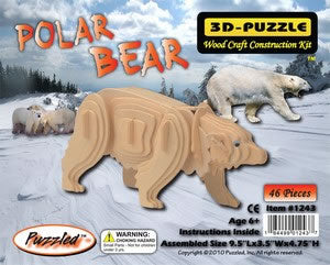 PUZ1243 Polar Bear 3D Wooden Puzzle by Puzzled Inc Main Image