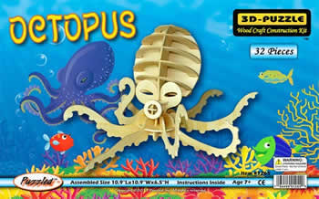 PUZ1265 Octopus 3D Puzzle by Puzzled Inc Main Image