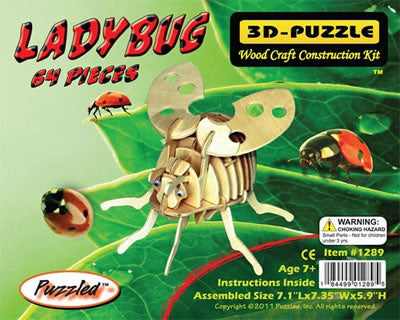 PUZ1289 Lady Bug 3D Wooden Puzzle by Puzzled Inc Main Image
