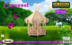 PUZ1301 Carousel 3D Wooden Puzzle by Puzzled Inc Main Image
