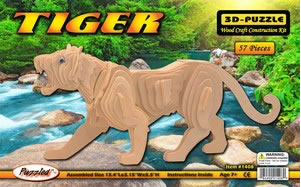 PUZ1408 Tiger Large 3D Wooden Puzzle by Puzzled Inc