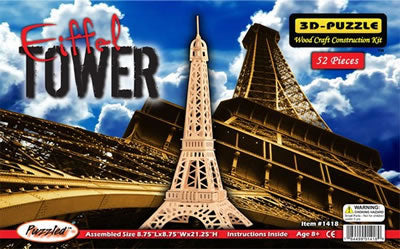 PUZ1418 Eiffel Towel Large 3D Wooden Puzzle by Puzzled Inc Main Image