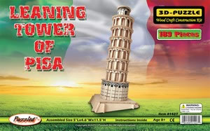 PUZ1427 Leaning Tower of Pisa 3D Wooden Puzzle by Puzzled Inc Main Image
