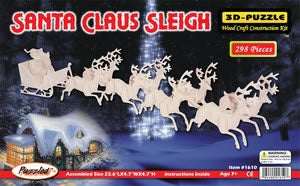 PUZ1610 Santa Claus Sleigh 3D Wooden Puzzle by Puzzled Inc Main Image