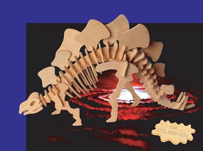 PUZ3101 Big Stegosaurus 3D Wooden Puzzle by Puzzled Inc Main Image