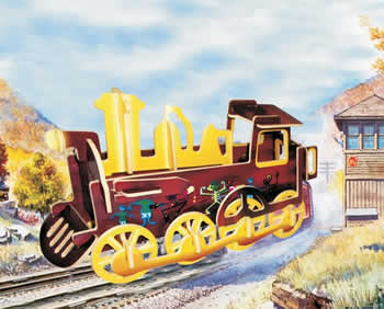 PUZC1107 Rolling Locomotive 3D Puzzle Colored by Puzzled Inc Main Image