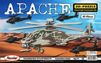 PUZC1202 Apache 3D Puzzle Colored by Puzzled Inc Main Image