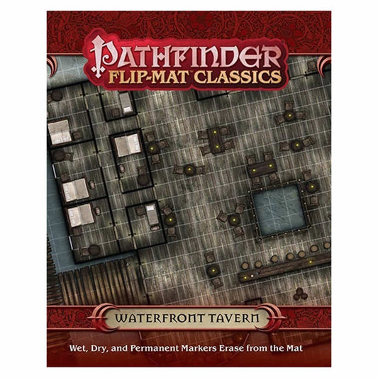 PZO31012 Waterfront Tavern Flip-Mat Classics Pathfinder RPG Paizo Main Image