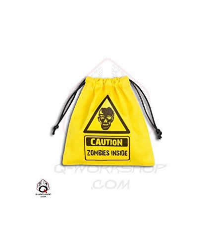QWSBZOM101 Yellow Zombie Cloth Game Dice Bag Q-Workshop Main Image