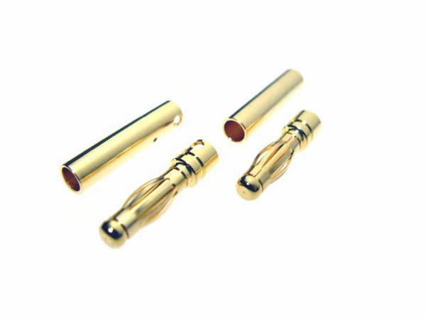 RCE2483L Bullet Plugs 4mm 2 Pair Racers Edge Main Image