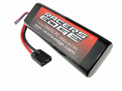 RCELP2S2800HC 2800MAH 7.4V Lipo Battery w/ Traxxas Plug Racers Edge Main Image