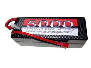 RCELP4S5000BAT LiPo 14.8V 5KMah 40C Dis. HC Batt. w/ Deans Conn. Main Image