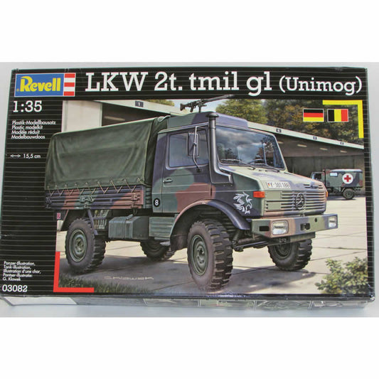 REG03082 LKW 2 Ton Unimog 1/35 Scale Plastic Model Kit Revell Main Image