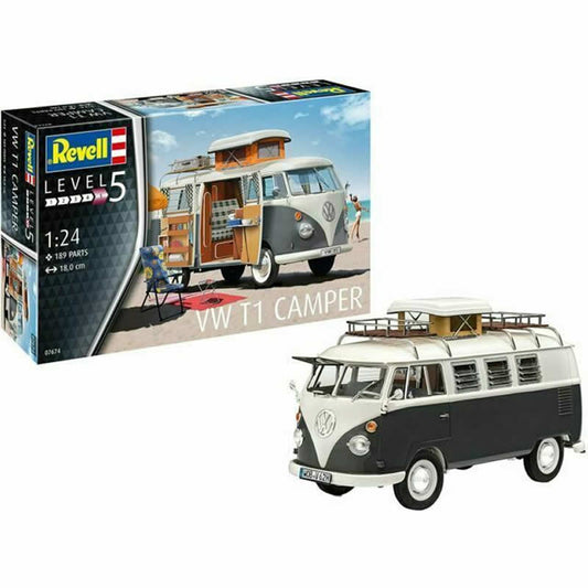 REG07674 Volkswagen T1 Camper 1/24 Scale Plastic Model Kit Revell Main Image