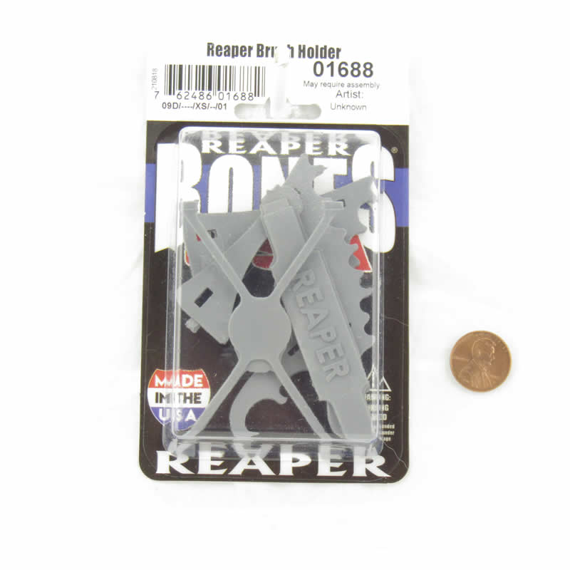 RPR01688 Reaper Paint Brush Holder 2 1/2 x 3 x 3 inches Unpainted Reaper Miniatures 2nd Image