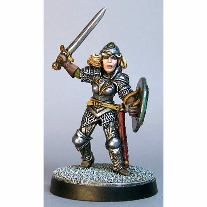 RPR02026 Brigette of the Blade Fighter Miniature 25mm Heroic Scale Main Image