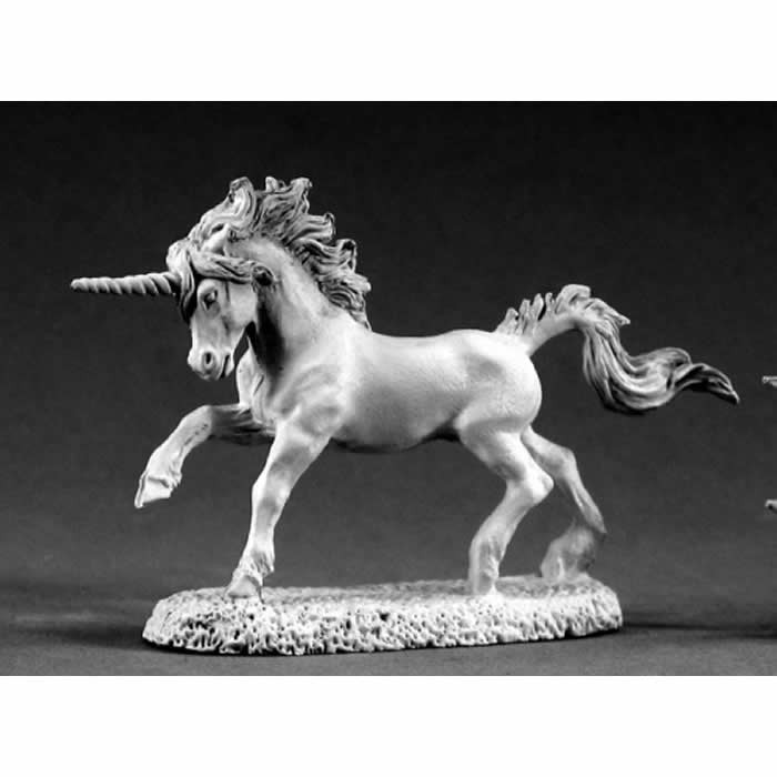 RPR02064 Silverhorn Unicorn Miniature 25mm Heroic Scale Dark Heaven Main Image