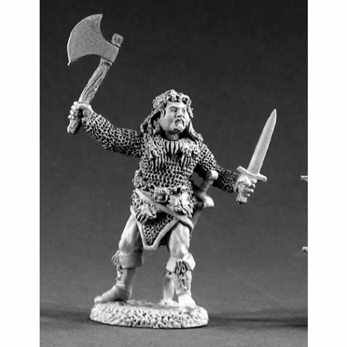 RPR02073 Jon Longshanks Barbarian Miniature 25mm Heroic Scale Main Image