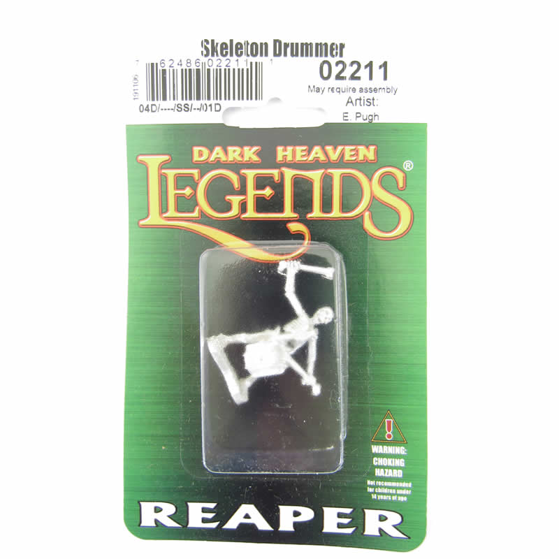 RPR02211 Skeleton Drummer Miniature 25mm Heroic Scale Dark Heaven 2nd Image