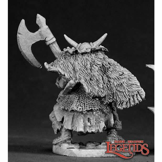 RPR02318 Ferach Orc Warlord Miniature 25mm Heroic Scale Dark Heaven 3rd Image