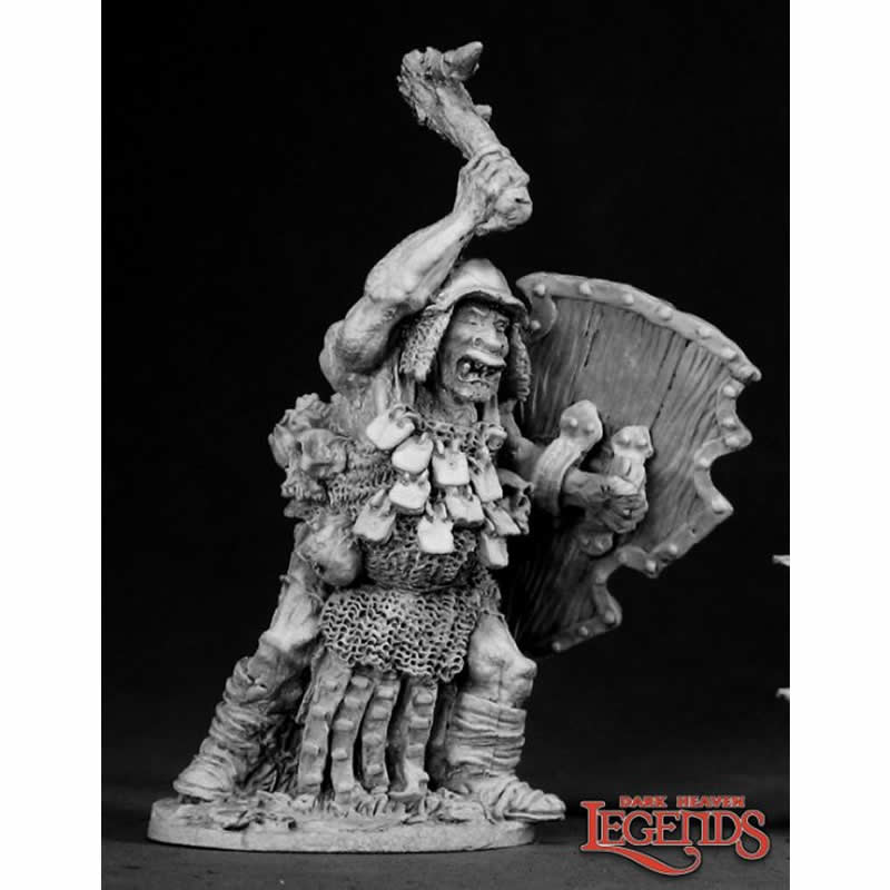 RPR02325 Kagunk Ogre Cheiftan Miniature 25mm Heroic Scale Dark Heaven Main Image