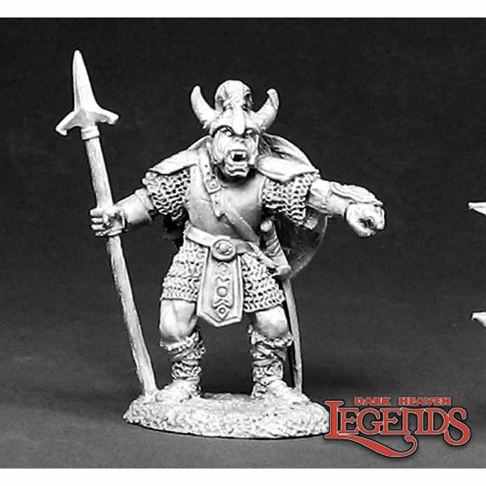 RPR02342 Skarr Orc Warlord Miniature 25mm Heroic Scale Dark Heaven Main Image