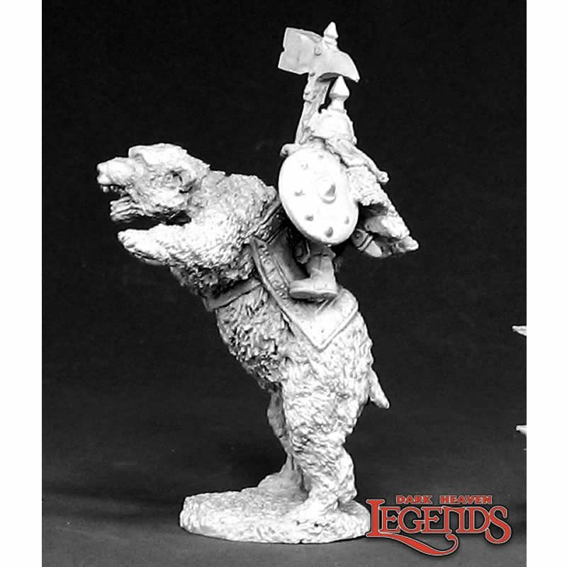 RPR02385 Dwarven Bear Cavalry Miniature 25mm Heroic Scale Dark Heaven 3rd Image