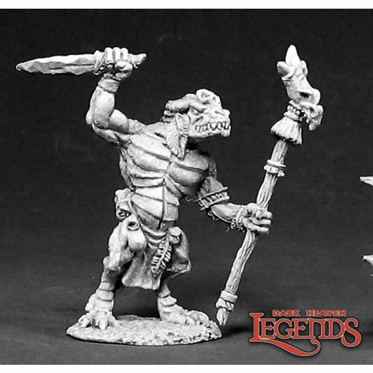 RPR02392 Shaman Lizardman Miniature 25mm Heroic Scale Dark Heaven Main Image