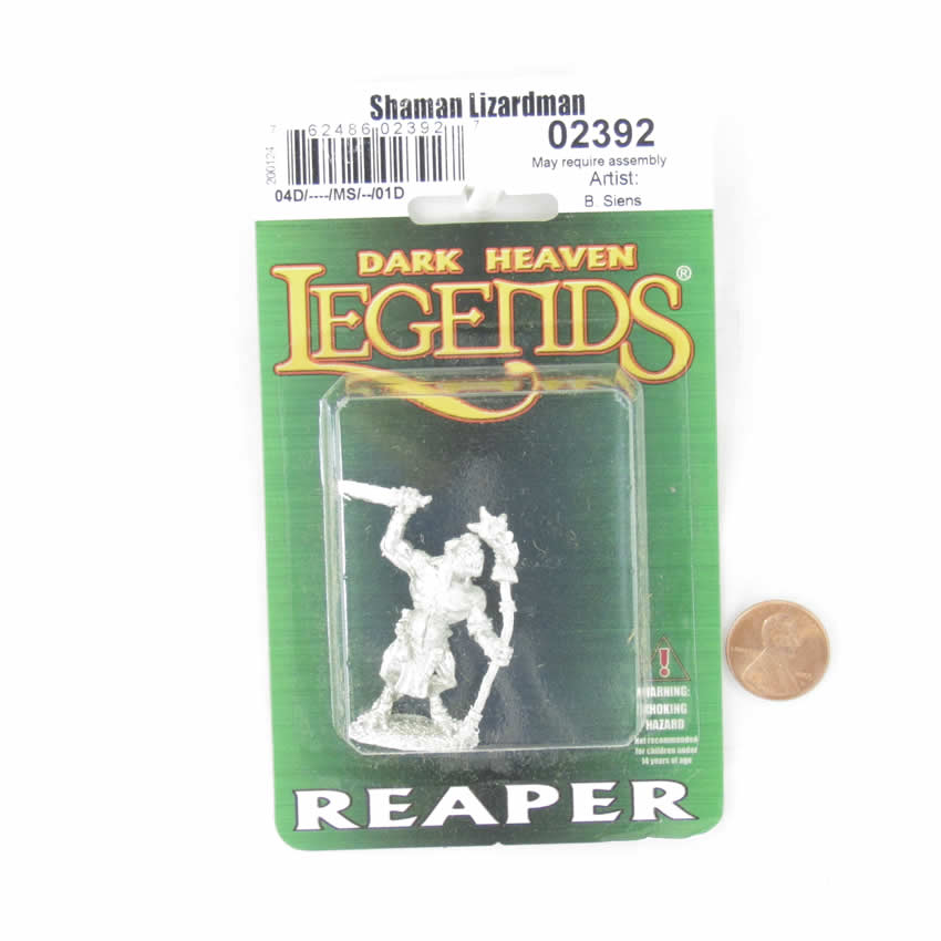 RPR02392 Shaman Lizardman Miniature 25mm Heroic Scale Dark Heaven 2nd Image