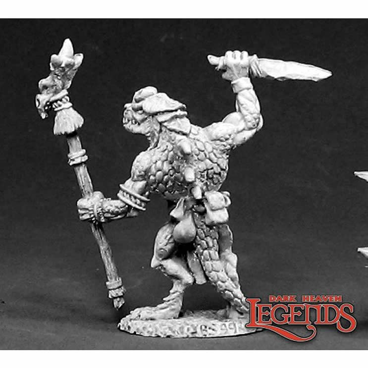 RPR02392 Shaman Lizardman Miniature 25mm Heroic Scale Dark Heaven 3rd Image