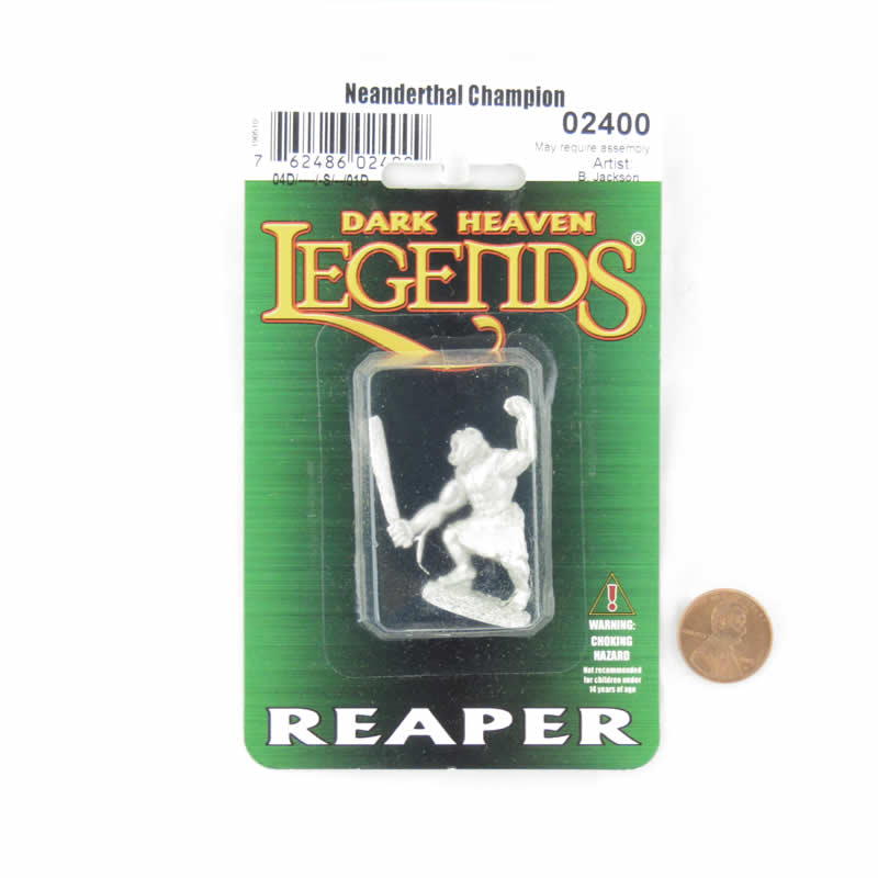 RPR02400 Neanderthal Champion Miniature 25mm Heroic Scale Dark Heaven 2nd Image