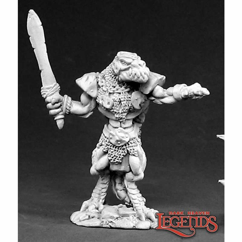 RPR02408 Lizardman Tyrant Miniature 25mm Heroic Scale Dark Heaven Main Image