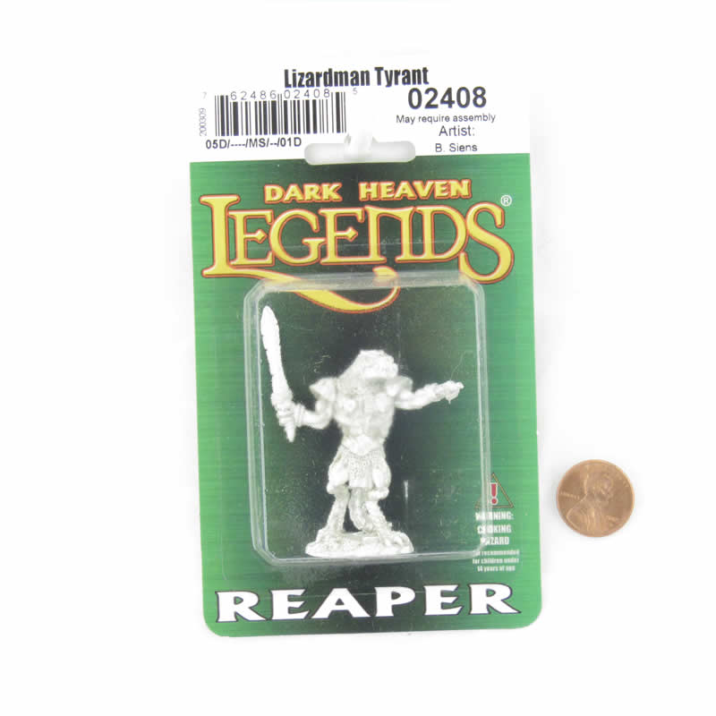 RPR02408 Lizardman Tyrant Miniature 25mm Heroic Scale Dark Heaven 2nd Image