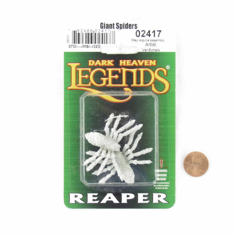 RPR02417 Giant Spiders Miniature 25mm Heroic Scale Dark Heaven 2nd Image