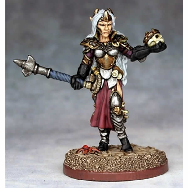 RPR02524 Female Dark Elf Cleric Miniature 25mm Heroic Scale Main Image