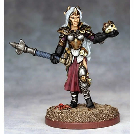 RPR02524 Female Dark Elf Cleric Miniature 25mm Heroic Scale Main Image