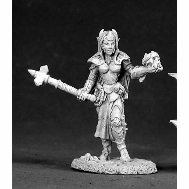 RPR02524 Female Dark Elf Cleric Miniature 25mm Heroic Scale 3rd Image