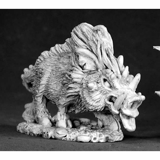 RPR02527 Dire Boar Monster Miniature 25mm Heroic Scale Dark Heaven 3rd Image