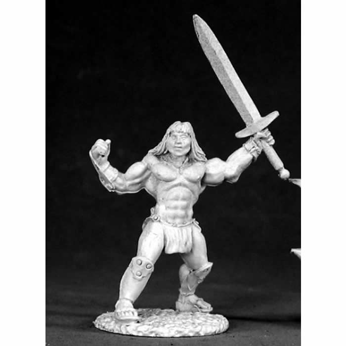 RPR02529 Brand Male Barbarian Miniature 25mm Heroic Scale Main Image