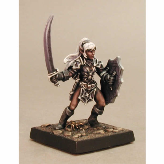 RPR02574 Female Dark Elf Fighter Miniature 25mm Heroic Scale Main Image