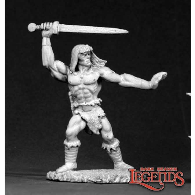 RPR02616 Traeg the Barbarian Miniature 25mm Heroic Scale Dark Heaven Legends Main Image